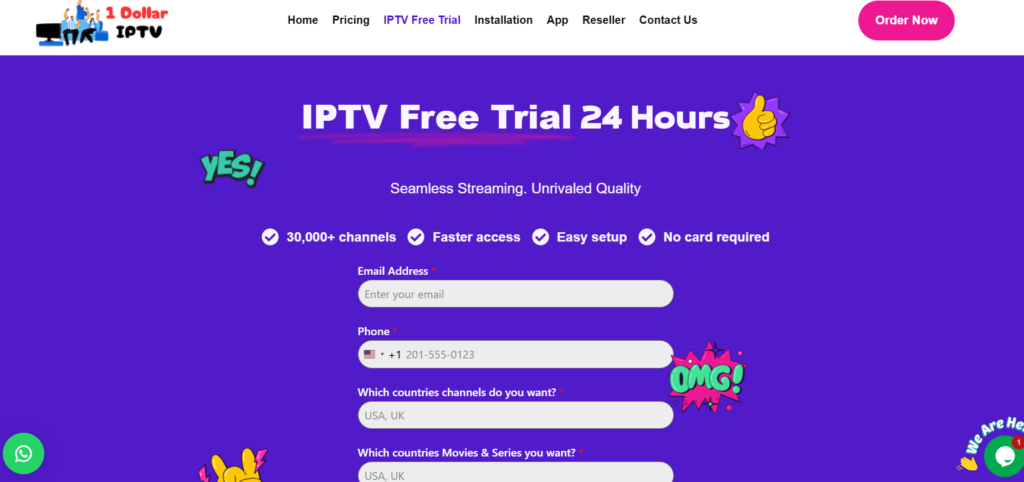 1 Dollar IPTV Free Trial