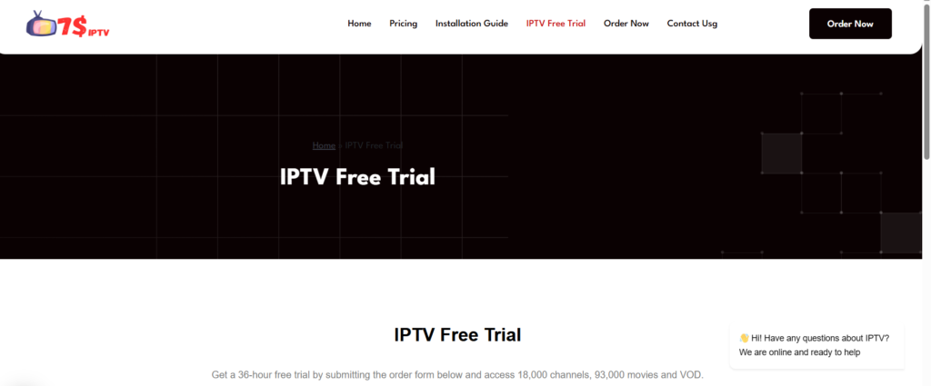 7 dollar IPTV free trial
